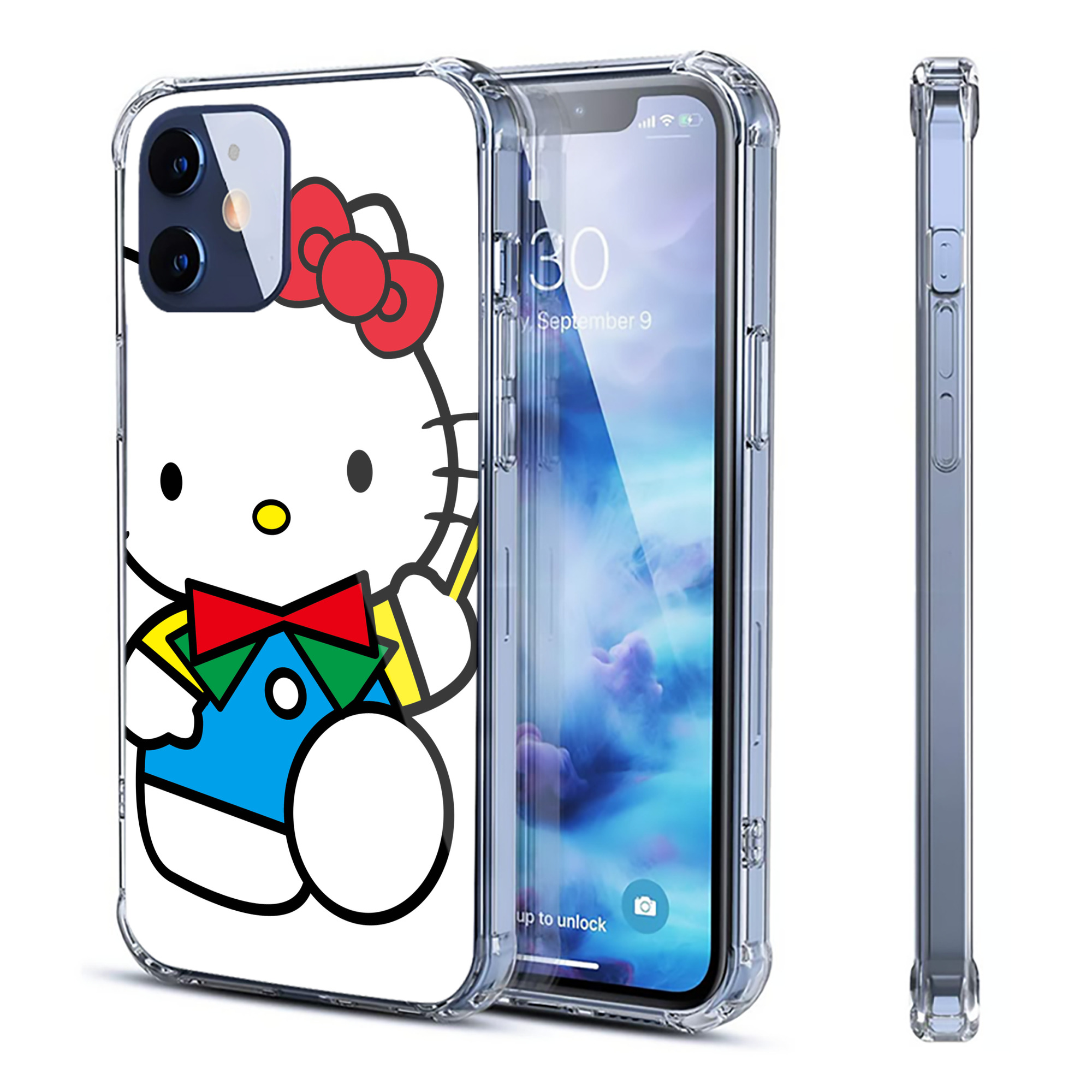 （画像用） Hello Kitty ハローキティ 【iPhone 12シリーズ対応】透明スマホケース（クリアソフトケース）